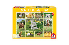 Puzzle, Tierkinder auf dem Bauernhof, 100 Teile
