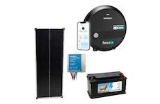 Sada solární elektrický LTE ohradník s výkonem 5 J, solární panel 100 W, regulátor a 12V baterie 95 Ah