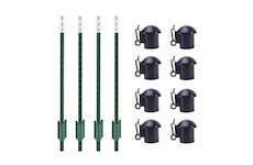 Sada T-sloupky pro elektrický ohradník 152 cm + krytky s izolátorem - 50 ks