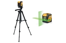 Samonivelační zelená křížová laserová vodováha + stativ JCB