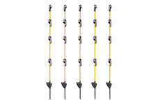 Sklolaminátový oválný sloupek pro elektrický ohradník 110 cm, nášlap a hrot, 4 izolátory - 50 ks