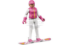 Snowboardistka s příslušenstvím