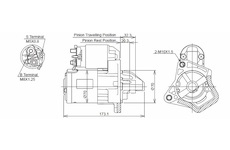 STARTÉR 12V / 0,95kW 10 zubů - ORIGINÁL MITSUBISHI