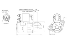 STARTÉR 12V / 0,9kW 8 zubů - ORIGINÁL MITSUBISHI