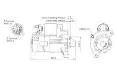 STARTÉR 12V / 1,4kW 13 zubů - ORIGINÁL MITSUBISHI