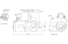 STARTÉR 12V / 1,7kW 11 zubů - ORIGINÁL MITSUBISHI