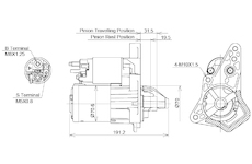 STARTÉR 12V / 1kW 10 zubů - ORIGINÁL MITSUBISHI