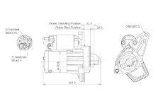 STARTÉR 12V / 1kW 13 zubů - ORIGINÁL MITSUBISHI