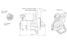 STARTÉR 12V / 1kW 13 zubů - ORIGINÁL MITSUBISHI