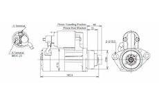 STARTÉR 12V / 1kW 9 zubů - ORIGINÁL MITSUBISHI