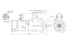 STARTÉR 12V / 3kW 9 zubů - ORIGINÁL MITSUBISHI