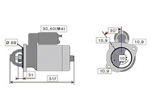 STARTÉR 24V / 4kW 10 zubů