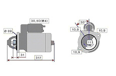 STARTÉR 24V / 4kW 11 zubů