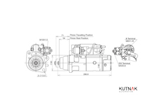 STARTÉR 24V / 5kW 12 zubů - ORIGINÁL MITSUBISHI