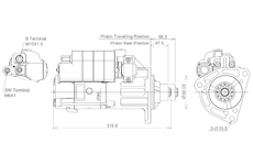 STARTÉR 24V / 6kW 12 zubů - ORIGINÁL MITSUBISHI