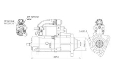 STARTÉR 24V / 7kW 12 zubů - ORIGINÁL MITSUBISHI