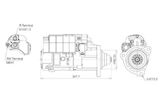 STARTÉR 24V / 7kW 12 zubů - ORIGINÁL MITSUBISHI
