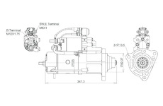 STARTÉR 24V / 7kW 12 zubů - ORIGINÁL MITSUBISHI