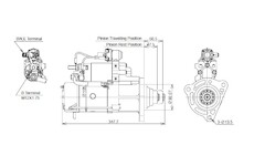STARTÉR 24V / 7kW 12 zubů - ORIGINÁL MITSUBISHI