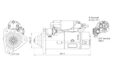 STARTÉR 24V / 7kW 12 zubů - ORIGINÁL MITSUBISHI